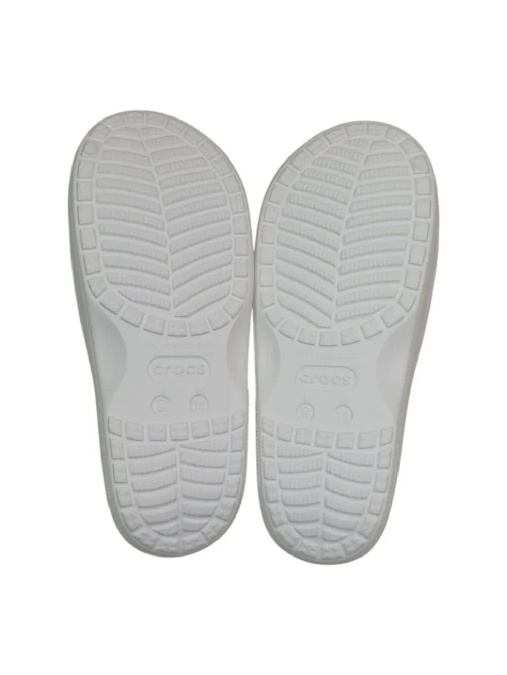 Crocs Baya II Slide Sandals White M9 W11 Lightweight Slip-Resistant Shower Shoes